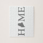Maine Home State Shaped Letter Gray Word Art Legpuzzel (Verticaal)