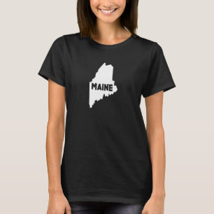 Maine Home State UPS-kaart onderaan T-shirt