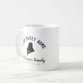 Maine Home Sweet Home Familie Monogram Mok (Voorkant links)