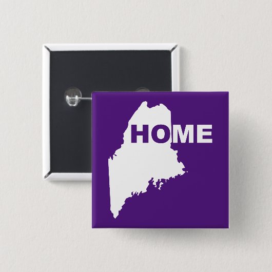Maine Home weg van State Button Badge Pin (Voorkant /achterkant)