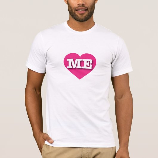 Maine Hot Pink Heart - Ik hou van me T-shirt (Voorkant)