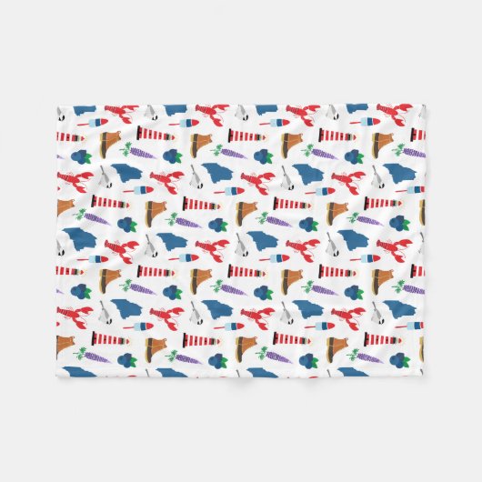 Maine Icons Fleece Deken (Voorkant (Horizontaal))