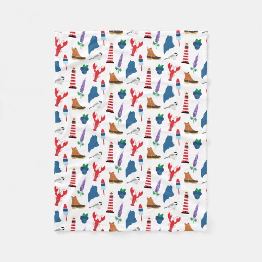 Maine Icons Fleece Deken (Voorkant)