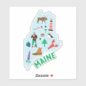 Maine Icons Sticker (Vel)