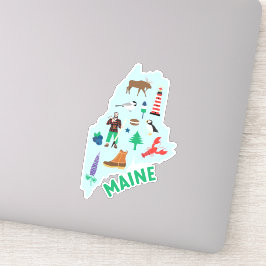 Maine Icons Sticker