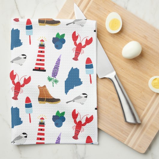 Maine Icons Theedoek (Quarter Fold)