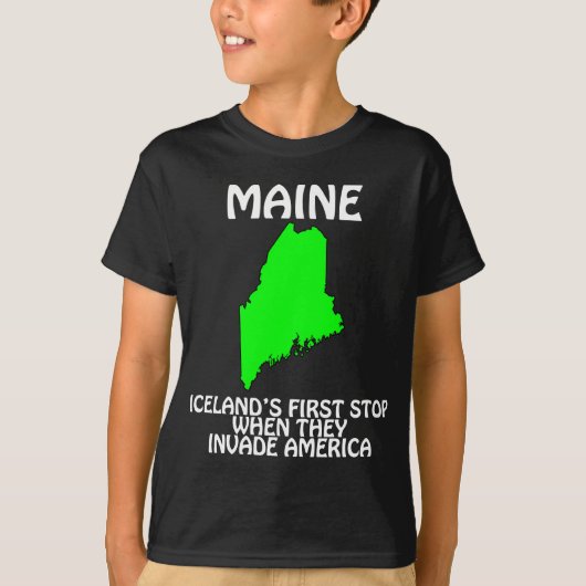 Maine - IJsland's eerste stop als ze de VS binnenv T-shirt (Voorkant)