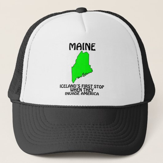 Maine - IJsland's eerste stop als ze de VS binnenv Trucker Pet (Voorkant)
