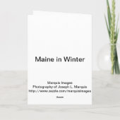 Maine in de winter kaart (Achterkant)