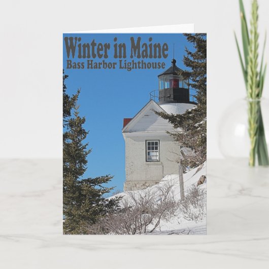 Maine in de winter kaart (Voorkant)