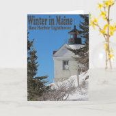 Maine in de winter kaart (Gele Bloem)