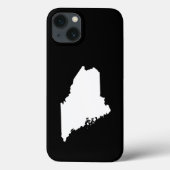 Maine in White en Black Case-Mate iPhone Case (Achterkant)