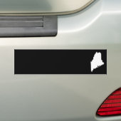 Maine in wit en zwart bumpersticker (Op auto)