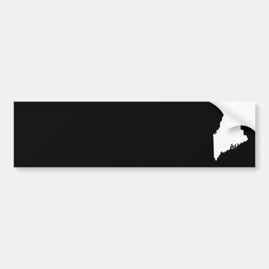 Maine in wit en zwart bumpersticker (Voorkant)