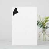 Maine in zwart en wit briefpapier (Staand voorkant)