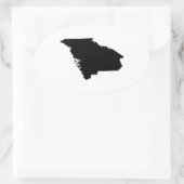 Maine in zwart en wit ovale sticker (Tas)