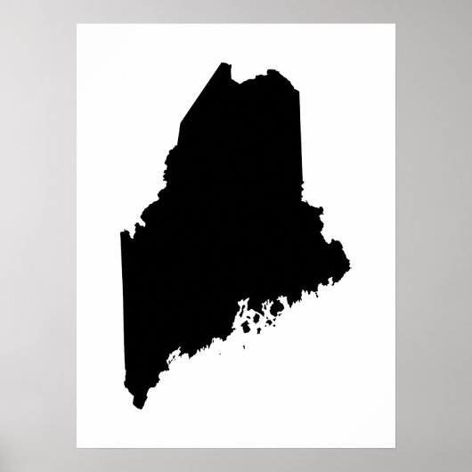 Maine in zwart en wit poster (Voorkant)