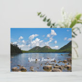 Maine Jordan Pond Photo Birthday Kaart (Staand voorkant)
