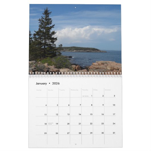 Maine Kalender (Jan 2026)