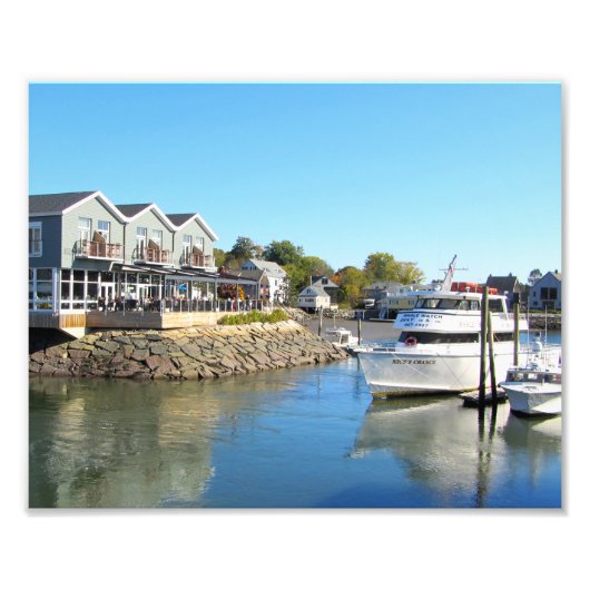 Maine Kennebunkport Boat Foto Foto Afdruk (Voorkant)