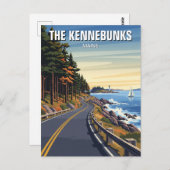 Maine Kennebunkport Kennebunks Travel Briefkaart (Voorkant / Achterkant)