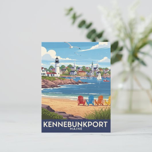 Maine Kennebunkport Travel Briefkaart (Staand voorkant)