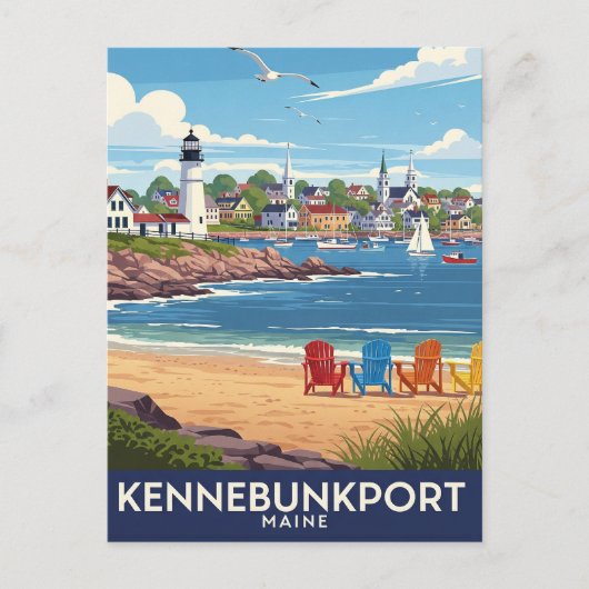 Maine Kennebunkport Travel Briefkaart (Voorkant)