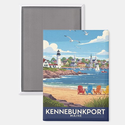 Maine Kennebunkport Travel Magneet (Voorkant / Achterkant)
