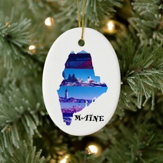 Maine Keramisch Ornament (Boom)
