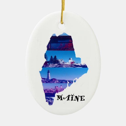 Maine Keramisch Ornament (Voorkant)