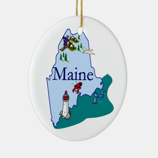 Maine kerstboomversiering keramisch ornament (Rechts)