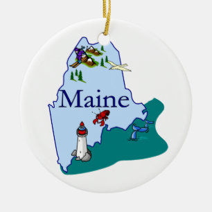 Maine kerstboomversiering keramisch ornament