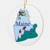Maine kerstboomversiering keramisch ornament (Links)
