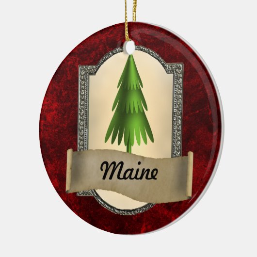 Maine kerstversiering keramisch ornament (Links)
