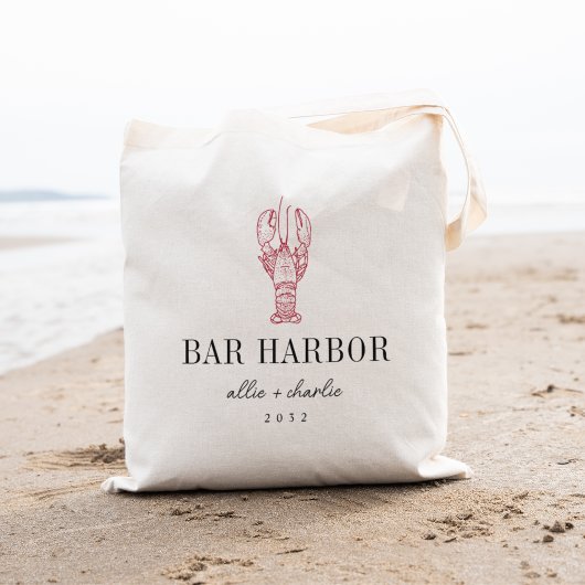 Maine kreeft bestemming bruiloft welkom tote bag