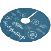 Maine kreeft en schelpen boomrok kerstboom rok (Gekanteld)