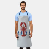 Maine kreeft grijs lang Schort (Gedragen)