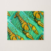 Maine kreeft op groene puzzel (Horizontaal)