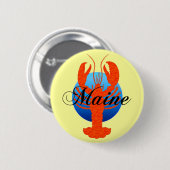 Maine kreeft ronde button 5,7 cm (Voorkant /achterkant)