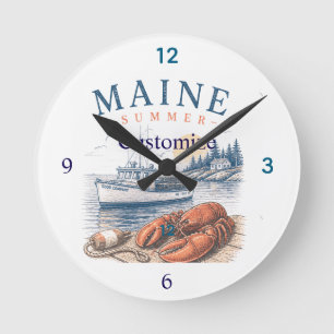 Maine Kreeft Summer Fun Thunder_Cove Ronde Klok