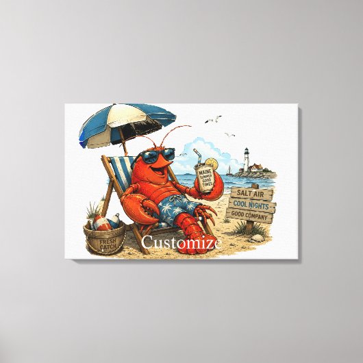 Maine Kreeft Zomerpret Thunder_Cove Canvas Afdruk (Voorkant)