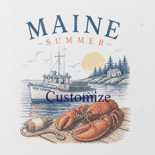 Maine Kreeft Zomerpret Thunder_Cove Raamsticker
