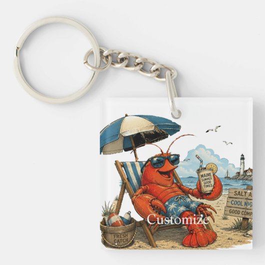 Maine Kreeft Zomerpret Thunder_Cove Sleutelhanger (voorkant)