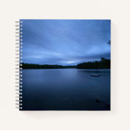 Maine Lake in Blue Hard Hoesje Journal Notitieboek