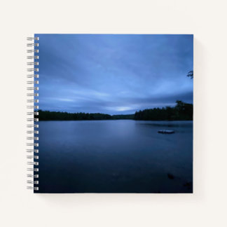 Maine Lake in Blue Hard Hoesje Journal Notitieboek