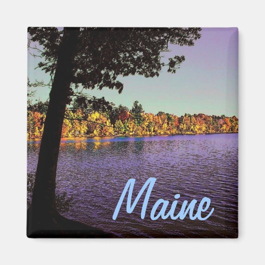 Maine Lake Magnet (Voorkant)