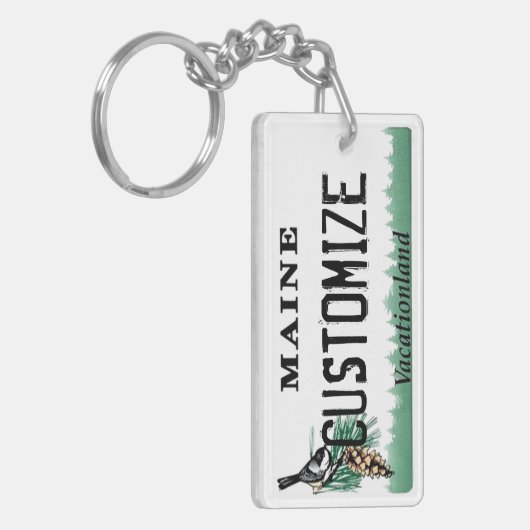 Maine licence bord sleutelhanger (Voorkant Links)