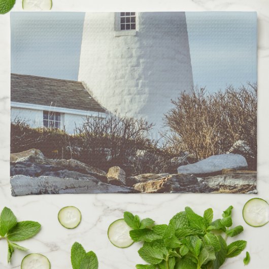 Maine Lighthouders Pemaquid Point Kitchen Towel Theedoek (Gevouwen)