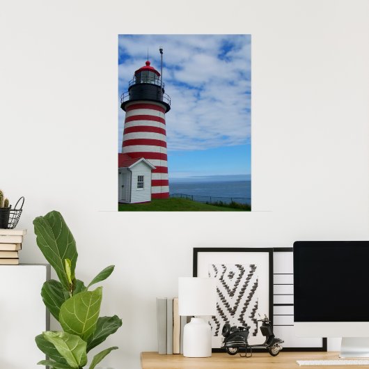 Maine_Lighthouse30 Poster (Thuiskantoor)
