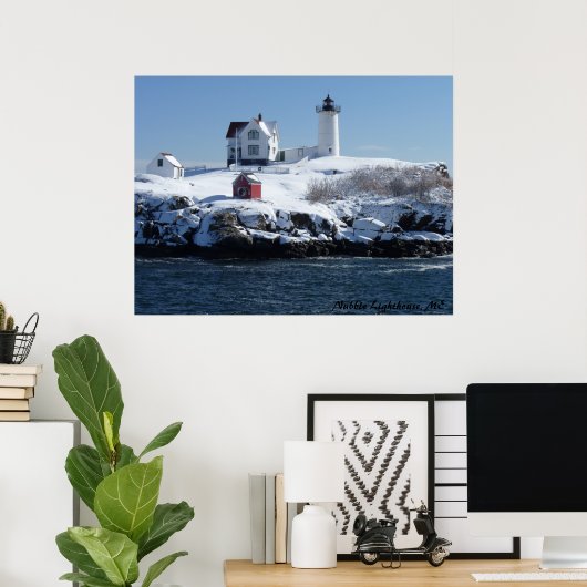 Maine Lighthouse 4 Poster (Thuiskantoor)